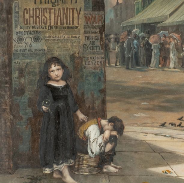 Children on a street corner
