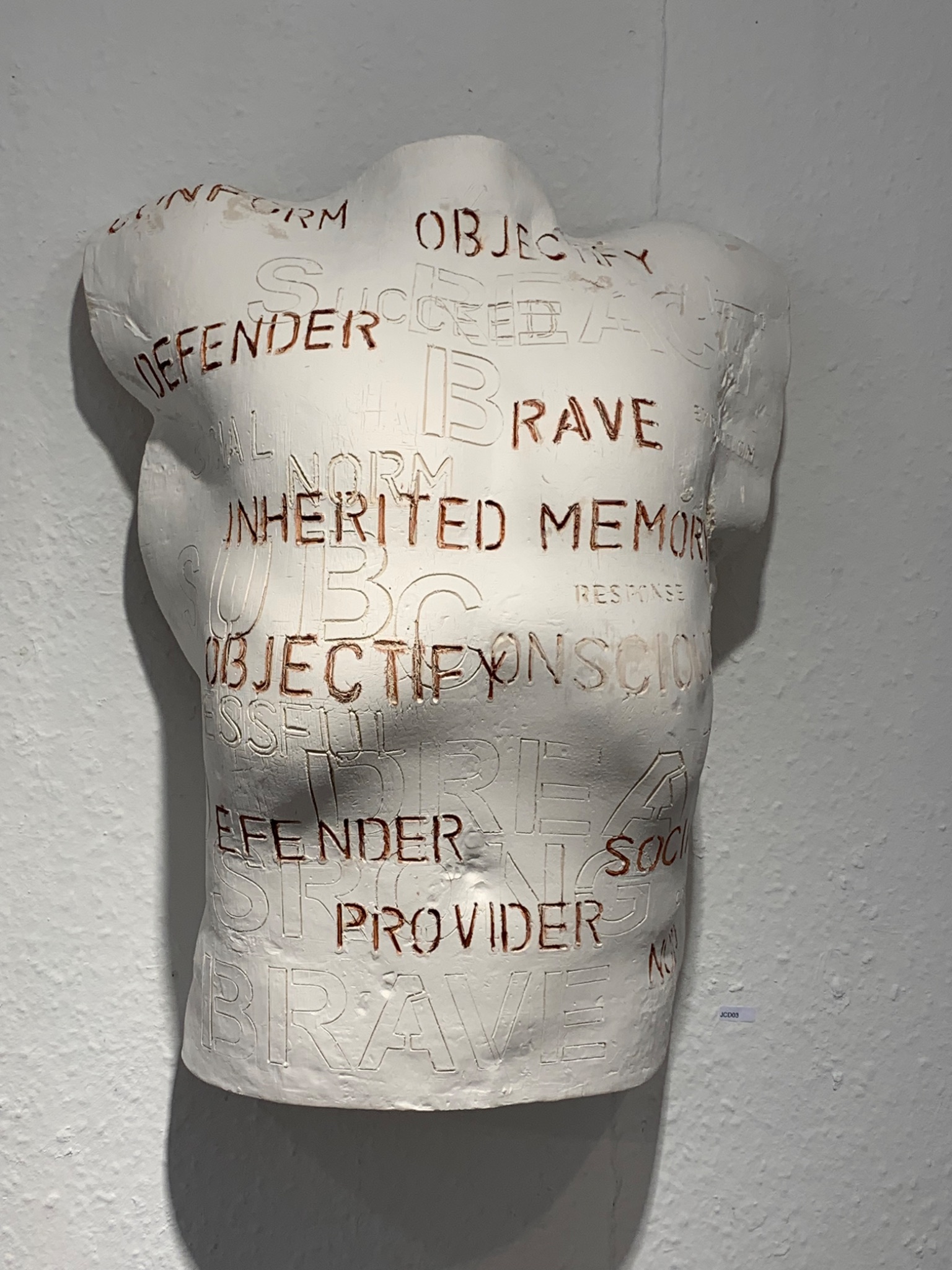 Male Torso with Text