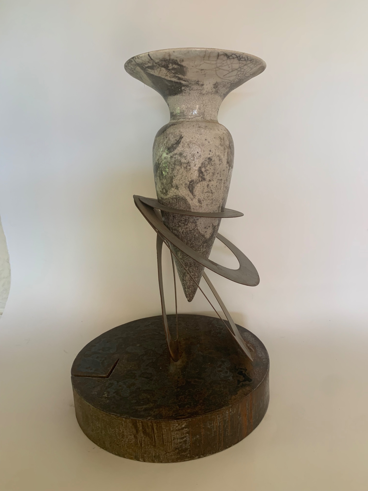 Jo Duncalf Amphora in metal stand