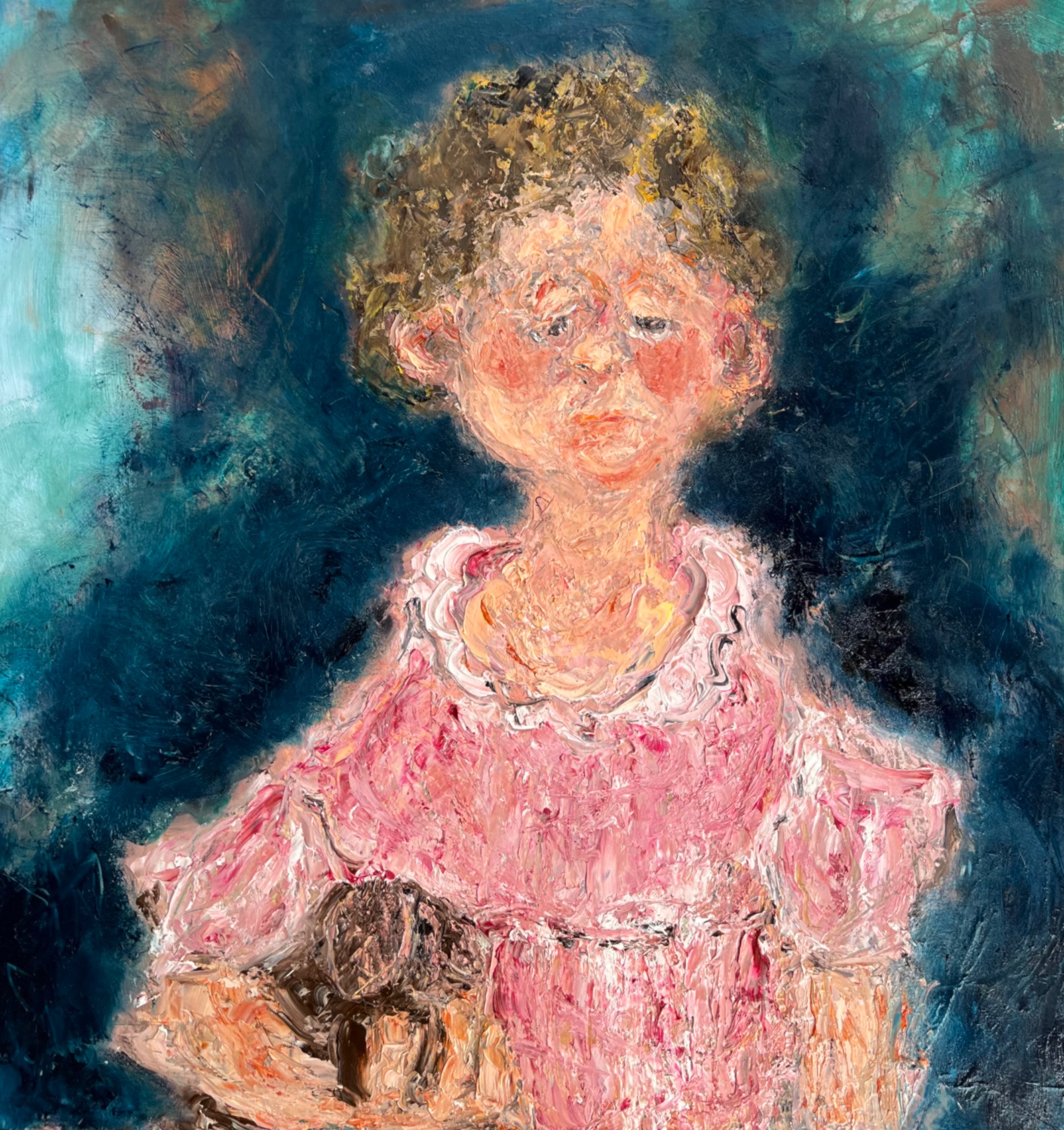 Girl with a pig